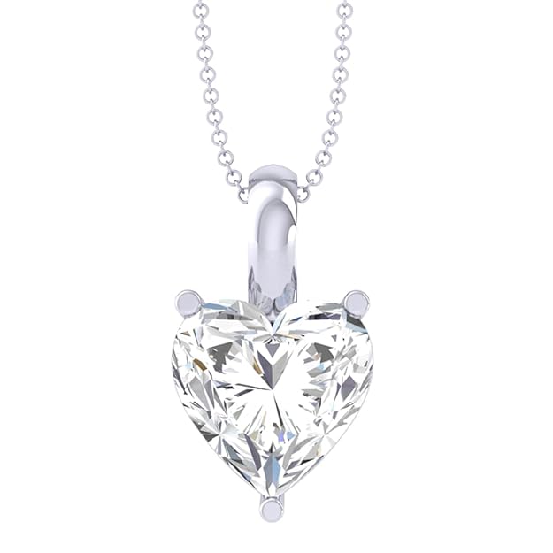 Heart Solitaire Pendant Chain Necklace | Rakhi Rakshabandhan Gift for Sister Bhabhi | Gift for Women & Girls
