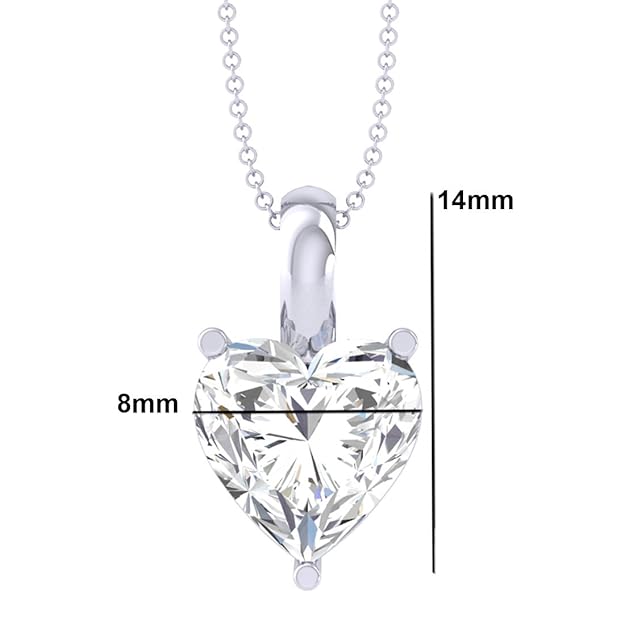 Heart Solitaire Pendant Chain Necklace | Rakhi Rakshabandhan Gift for Sister Bhabhi | Gift for Women & Girls